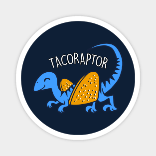 Cute Taco Funny Dinosaur Velociraptor Taco Tuesday Cartoon Magnet